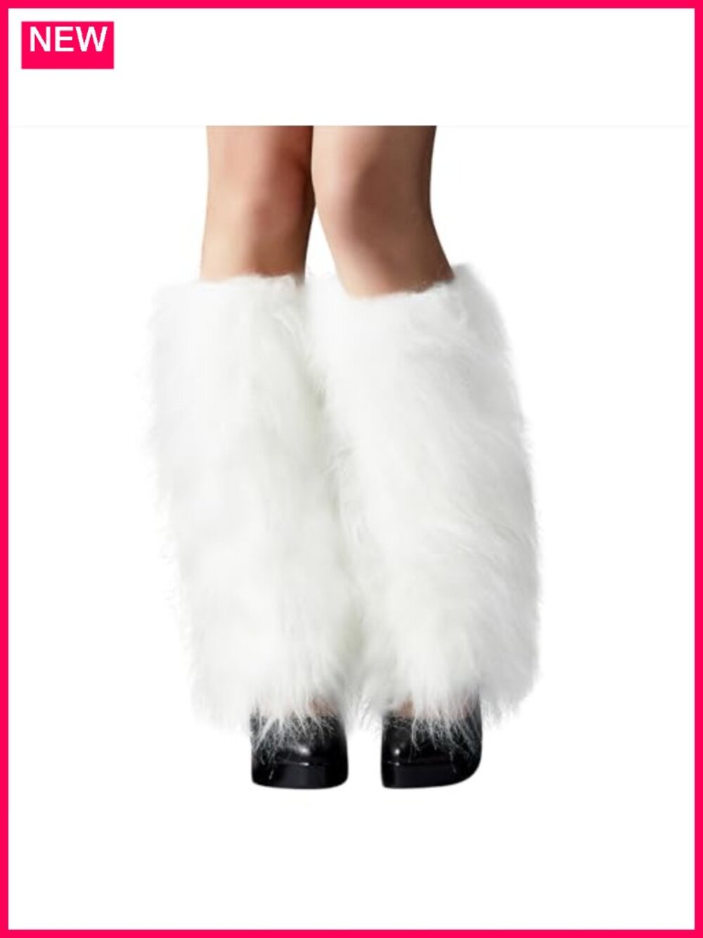 Faux Fur Leg Warmers Soft Fluffy Winter Boot Cuffs Covers Retro Knee High